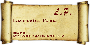 Lazarovics Panna névjegykártya